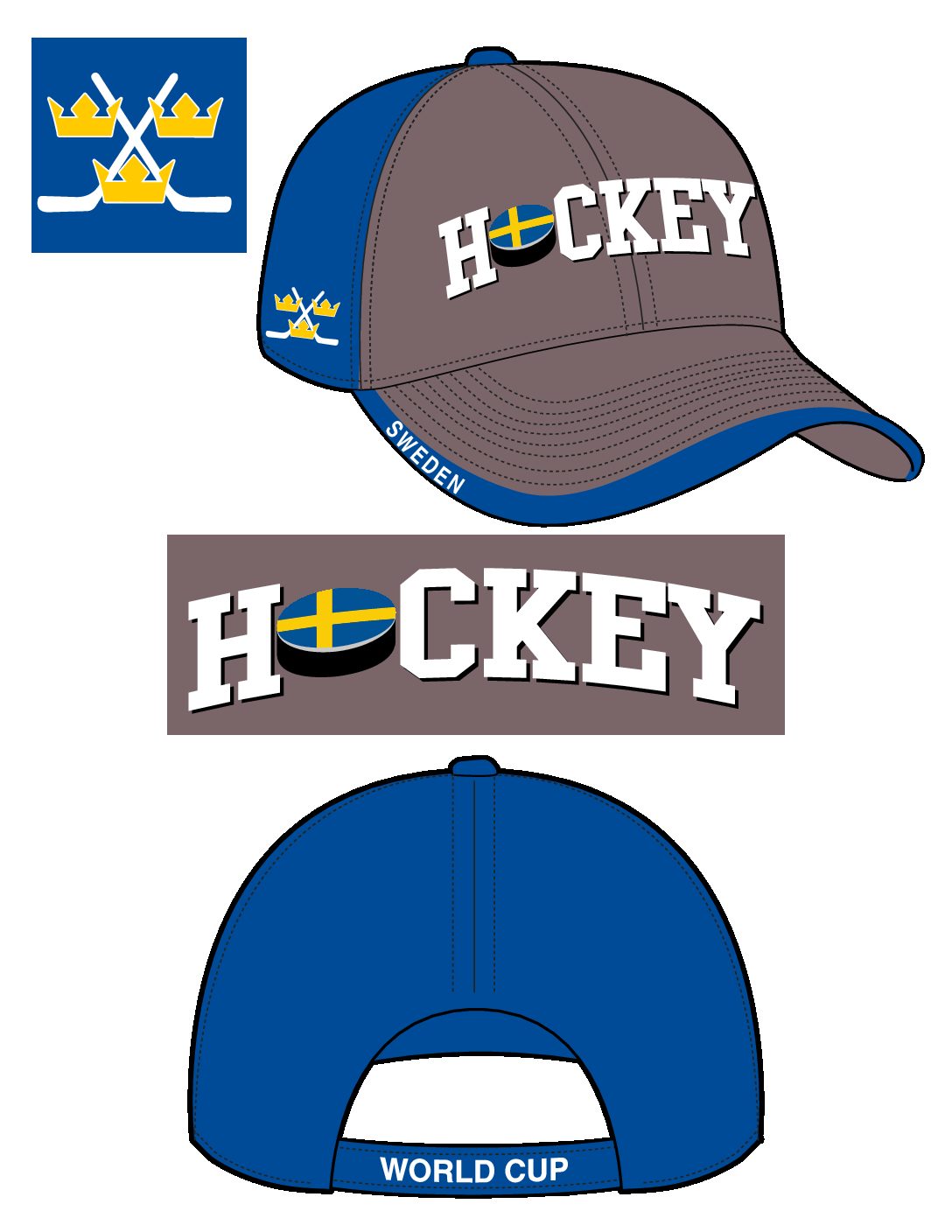 sweden hockey cap